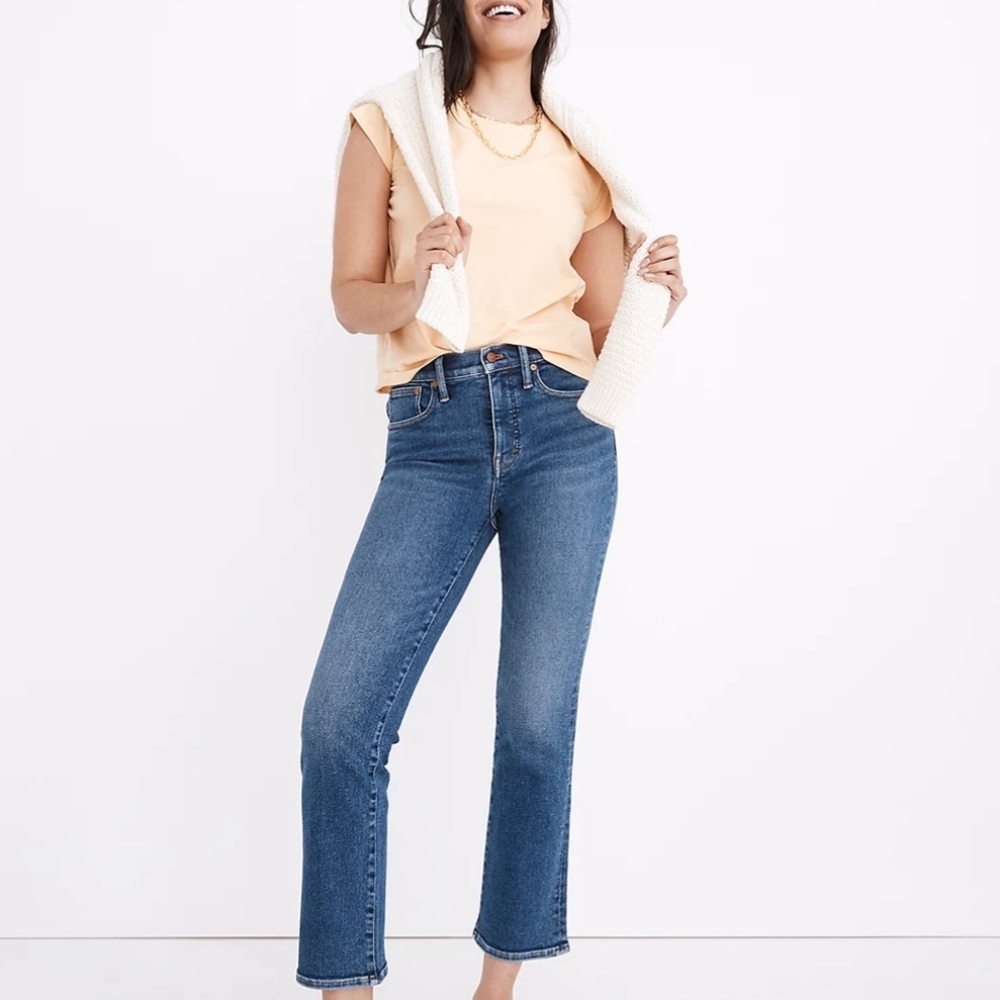 Madewell Cali Boot Denim in Bodney Wash